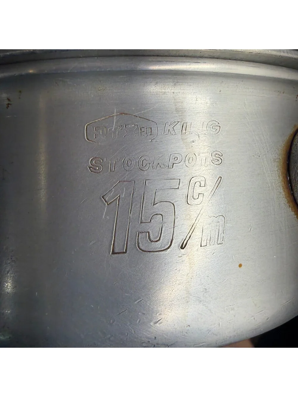 Vintage‎ King Aluminum Stockpot with Lid 15 C/M Commercial Grade Cookware